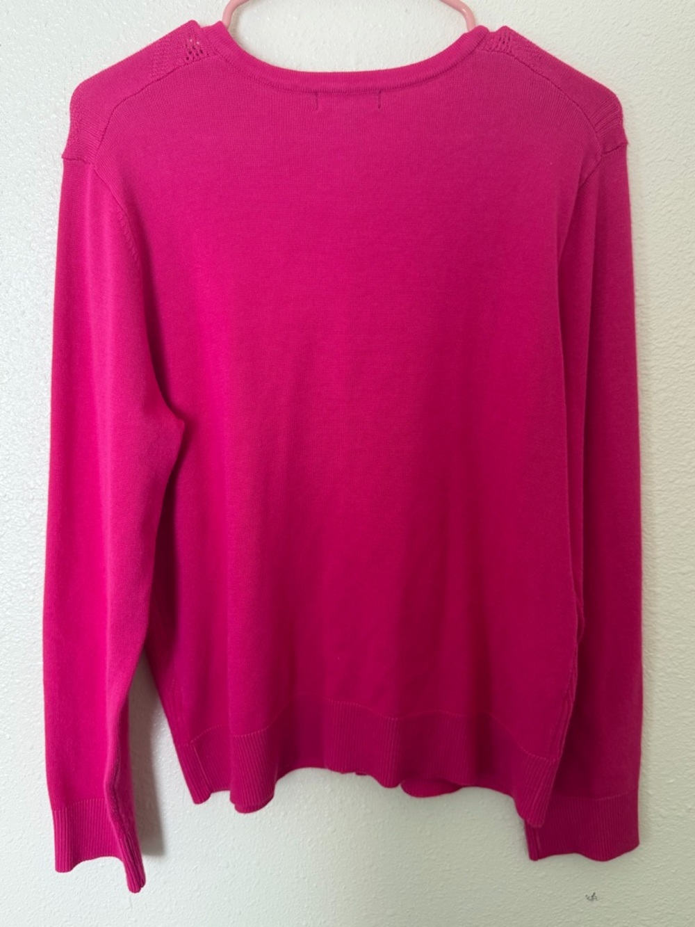 Hot Pink Button Cardigan - Picture 4 of 4